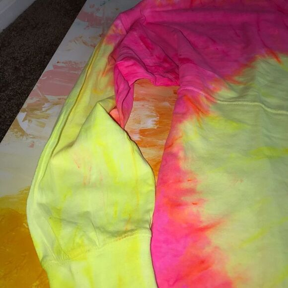 Exist Bright yellow/pink tie-dye oversize Tshirt - Picture 4 of 12